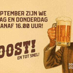Per 1 september aangepaste openingstijden!