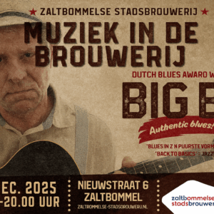 Zondag 21 december: muziek in de brouwerij – Big Bo