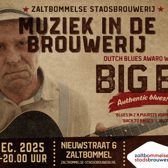 Zondag 21 december: muziek in de brouwerij – Big Bo