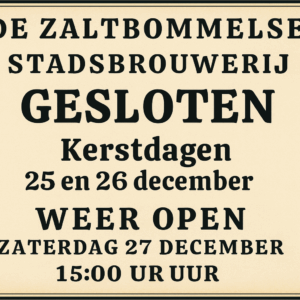 Gesloten tijdens de kerst