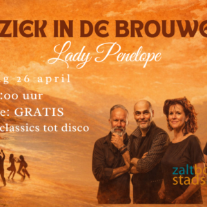Zondag 26 april: Muziek in de Brouwerij – Coverband Penelope, Popsongs, classics tot popsongs